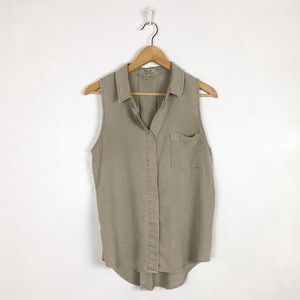 Thread & Supply khaki sleeveless top large